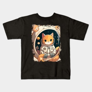 Catronaut Cat Astronaut Deep In Space Cosmic Cat Science - Funny Cats Kids T-Shirt